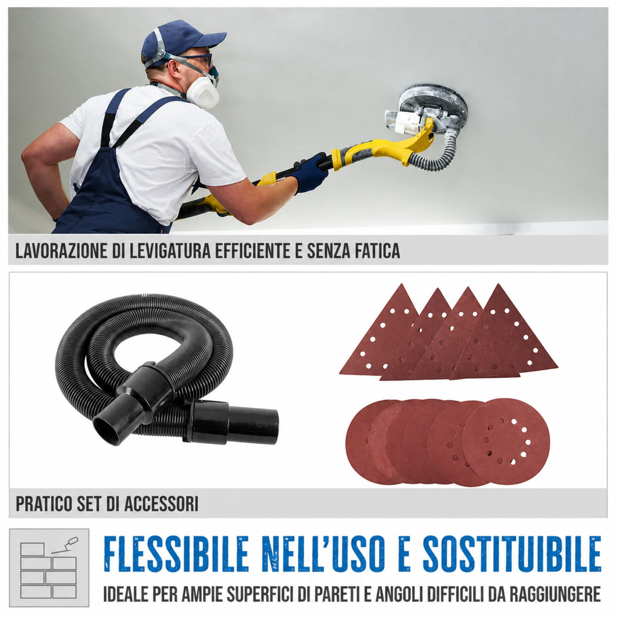Ponceuse télescopique pour cloisons sèches Güde GTBS 710