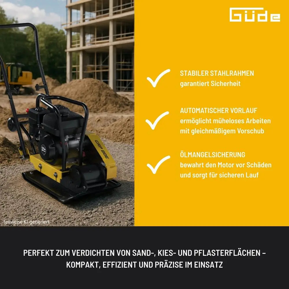 Plaque vibrante Guede GRP 80E – 80 mm