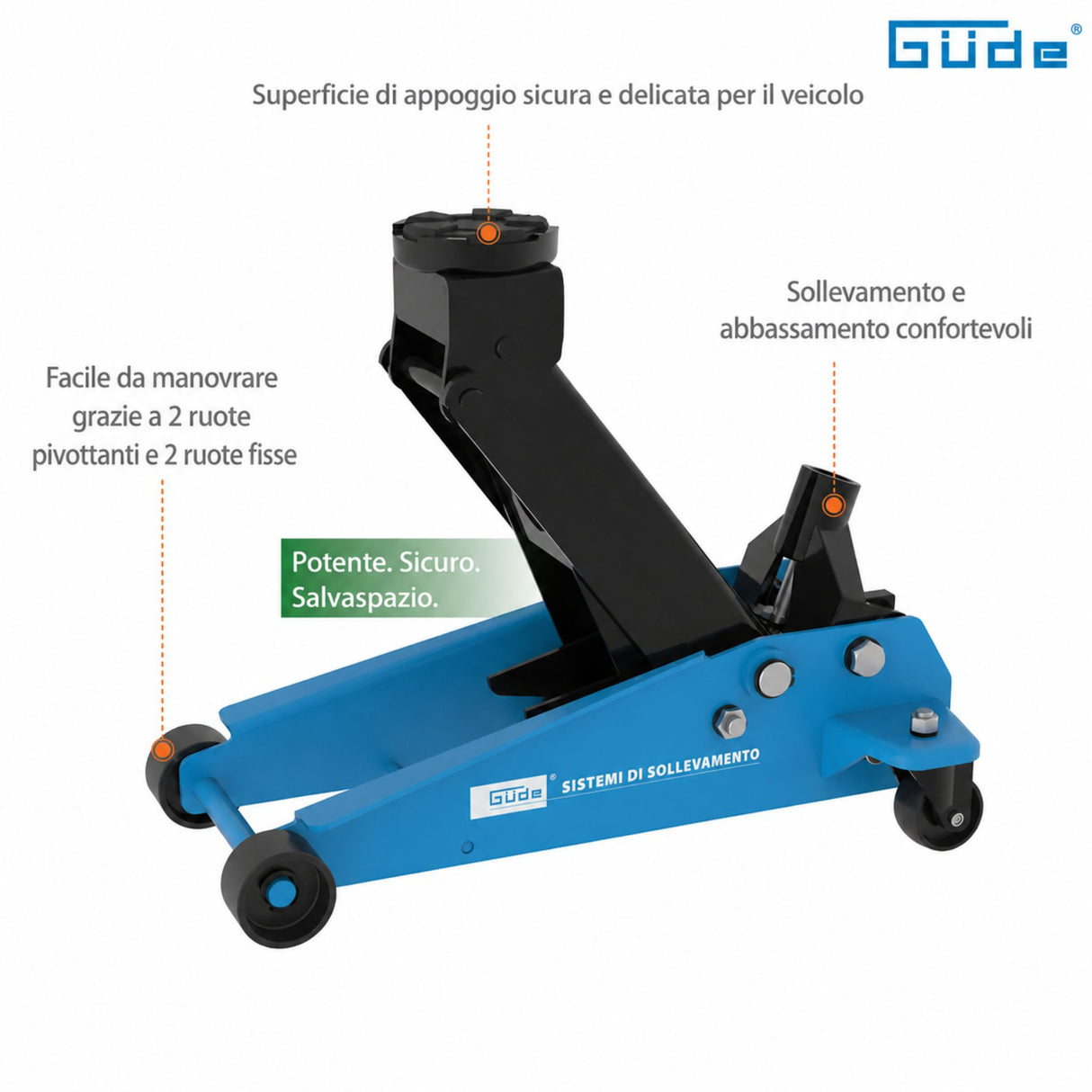 Cric hydraulique roulant Güde GRH 3/470