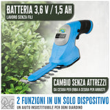 Set d’entretien du jardin sans fil Güde GPS 3,6V-1.5