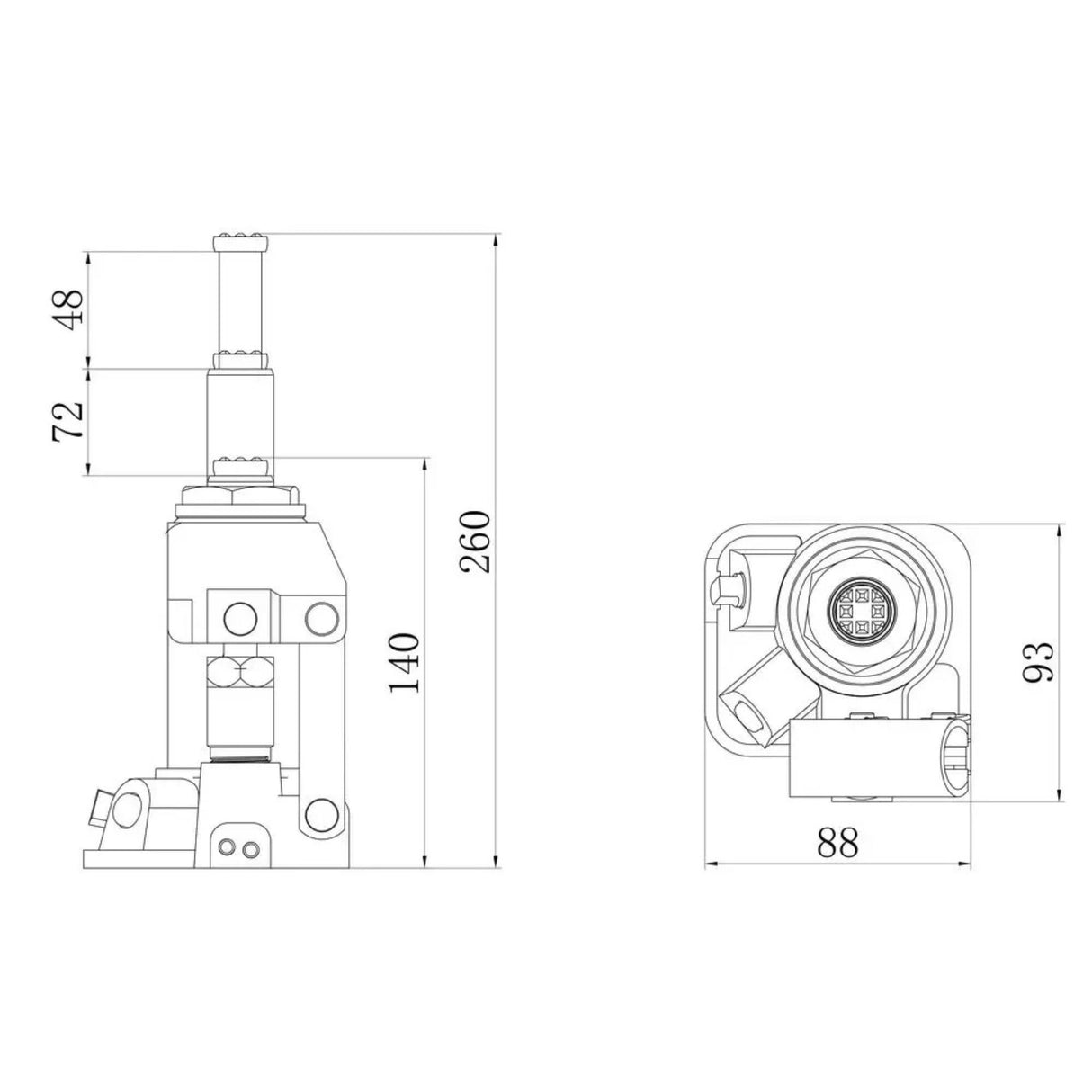 Cric bouteille Güde GSH-2T