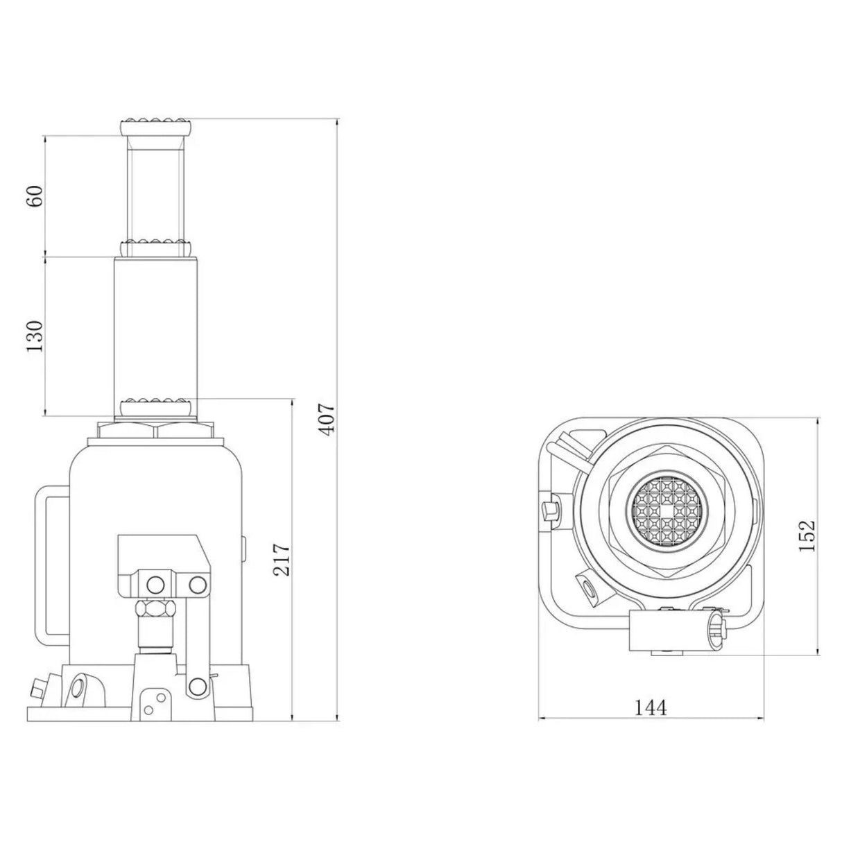 Cric bouteille Güde GSH-20T