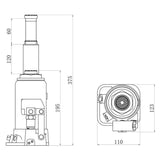 Cric bouteille Güde GSH-10T