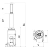 Cric bouteille Güde GSH-5T