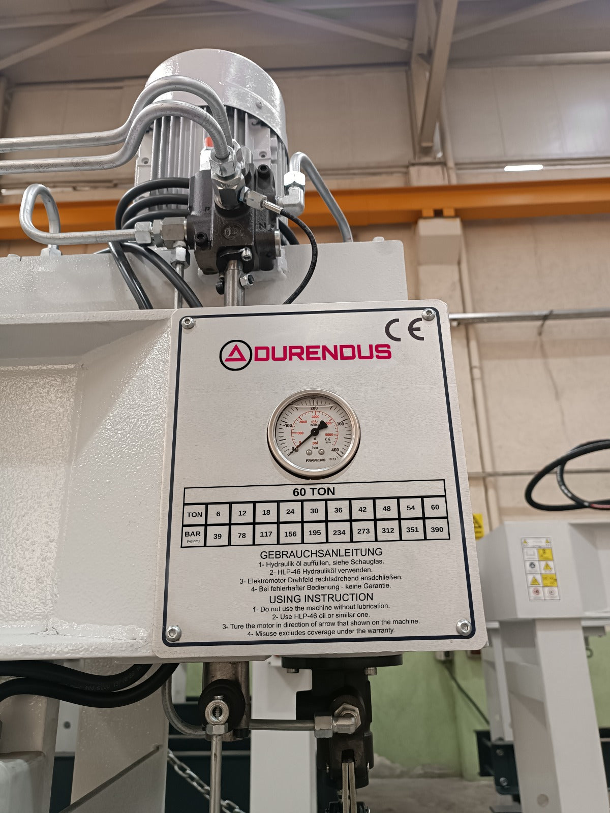 Durendus Serie DW Pressa Idraulica 30 Ton con cilindro Scorrevole