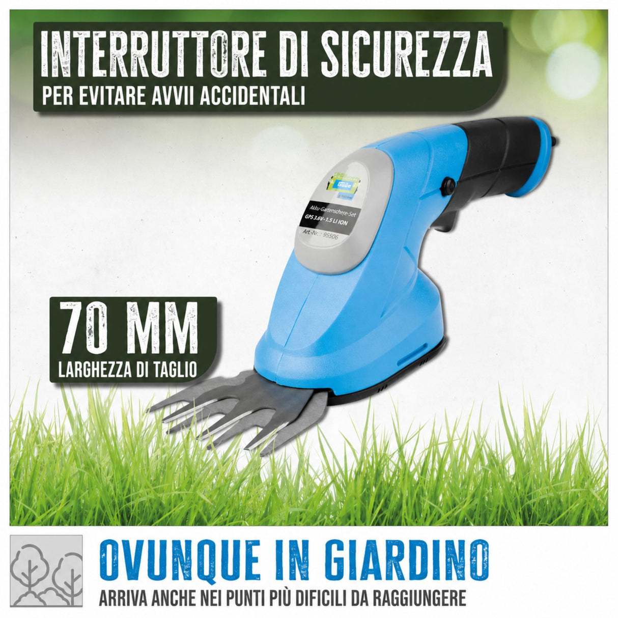 Set d’entretien du jardin sans fil Güde GPS 3,6V-1.5