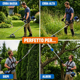 Decespugliatore multifunzione Güde GPS 1001 4in1 – motore 2 tempi 1,2 kW con 4 attrezzi