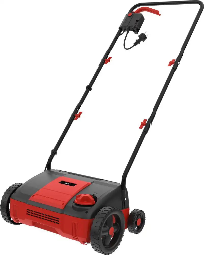 Güde GV 1431 2in1 – Arieggiatore e scarificatore elettrico da 1400 W con regolazione centralizzata della profondità, rullo lame e rullo a molle inclusi.