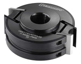 Testa universale Bernardo Ø100 mm in lega di alluminio con altezza 40 mm e foro 30 mm, dotata di coltelli reversibili HW per fresature precise e versatili nel legno.