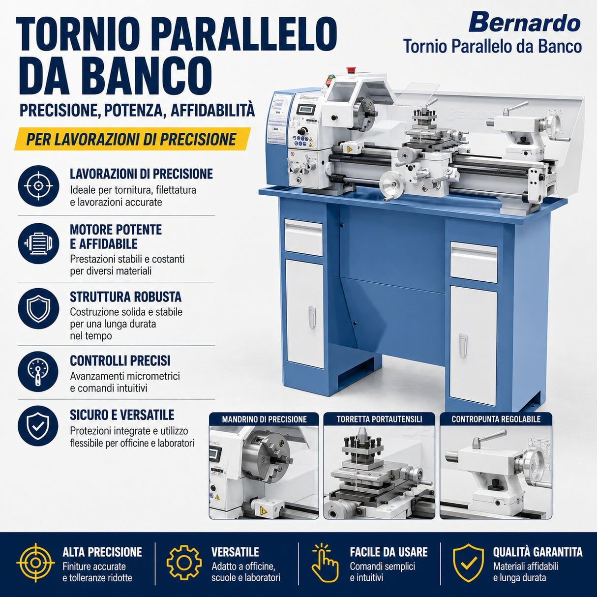 Tour Bernardo Profi 550 LZ / 230 V – Compact et précis