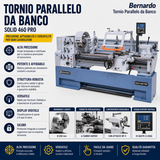Tour à métaux Bernardo Solid 460 x 2000 Pro avec affichage numérique 3 axes