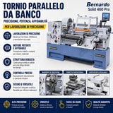Tour à métaux Bernardo Solid 460 x 1000 Pro avec affichage numérique 3 axes