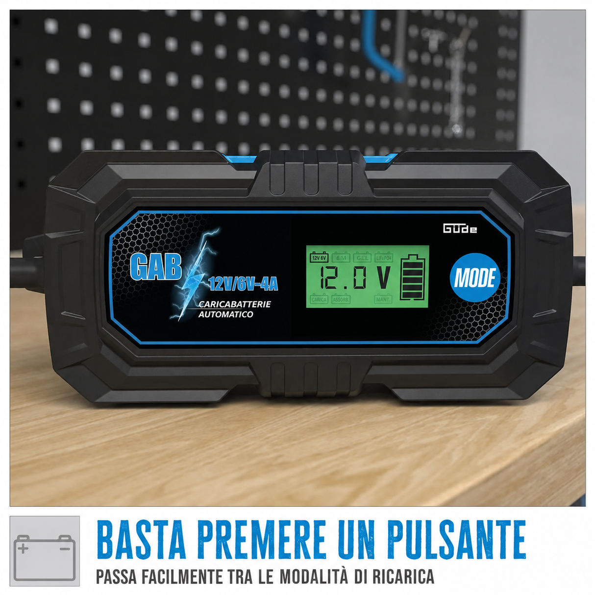 Chargeur de batterie automatique Güde GAB 12V/6V-4A
