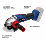 Meuleuse d'angle sans fil Güde WS 18-0 BL – 18V Brushless, Ø125 mm