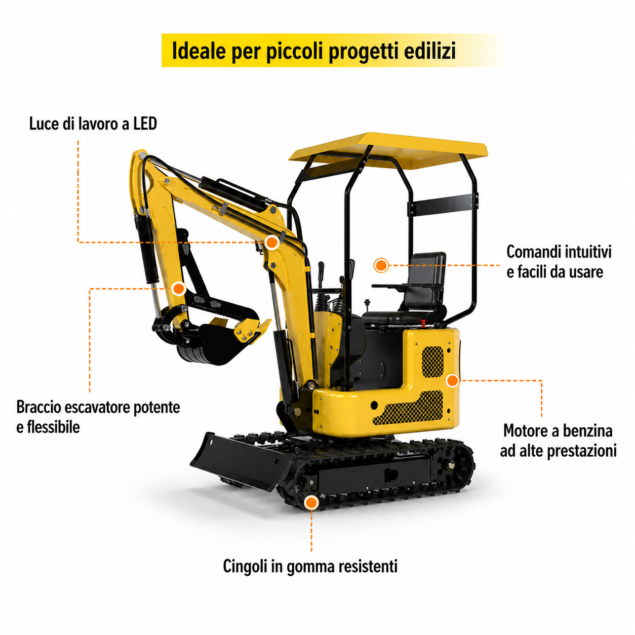 Mini-excavatrice Güde GMB 860B