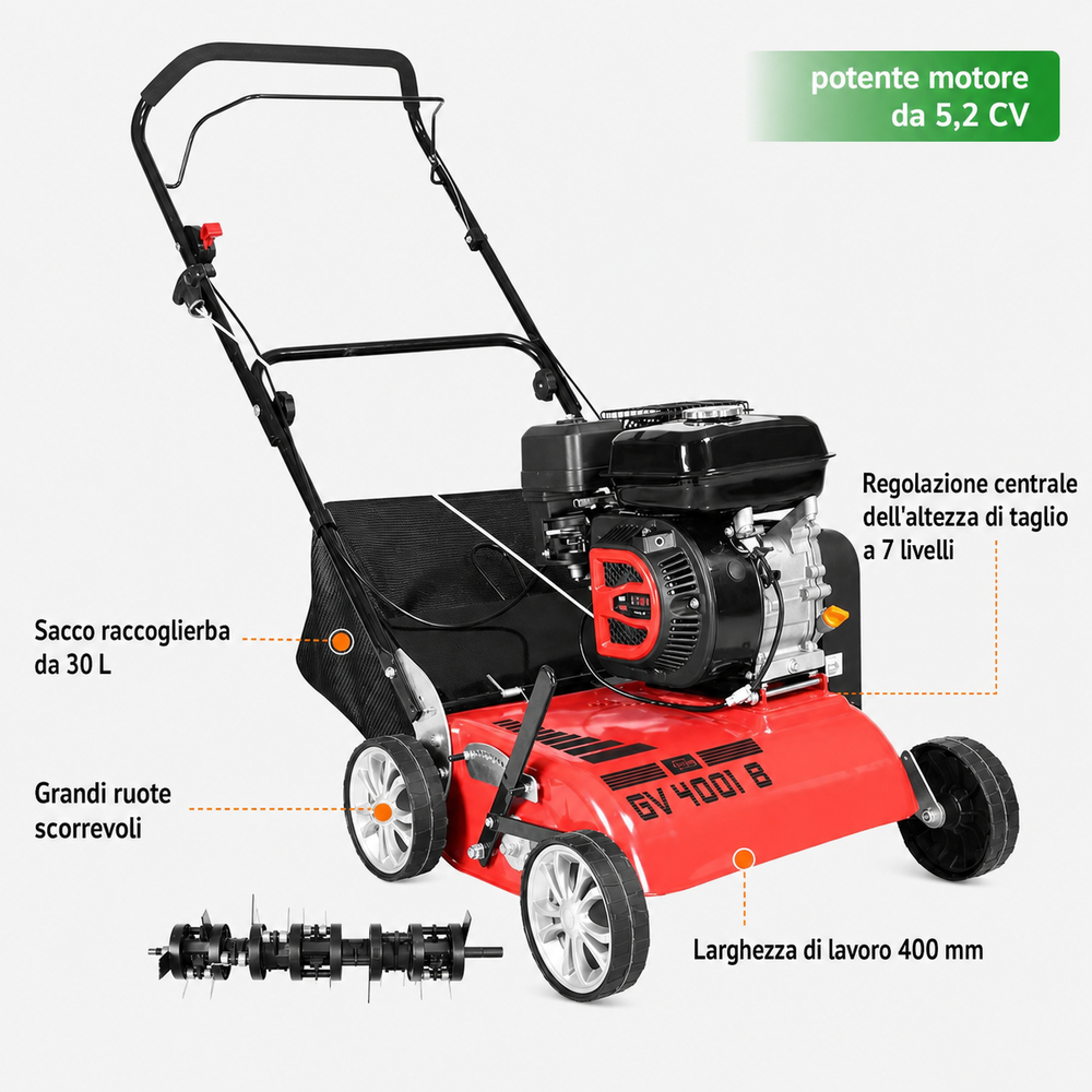 Outil de jardinage Güde aérateur et scarificateur thermique GV 4001 B
