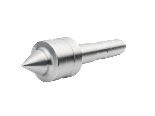 Contropunta rotante Record Power Coronet Falcon con doppio cuscinetto di precisione e punta a 60°, ideale per tornitura stabile e supporto di pezzi di grandi dimensioni.