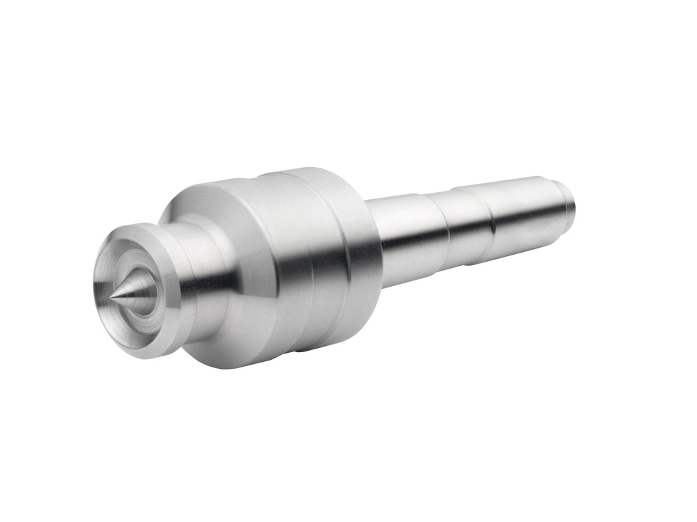 Contropunta rotante ad anello Record Power Coronet Falcon con doppio cuscinetto di precisione, ideale per supportare legni fragili e pezzi incollati con carta con massima stabilità.