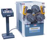 BPK 100 VH in ambiente industriale durante la curvatura di profili e tubi di grande sezione con sistema idraulico ad alta potenza.