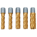 Outil de coupe Bernardo Foret à carotter HSS CDL, étamé, 14/18/22 mm, profondeur de perçage 50 mm, 5 pièces
