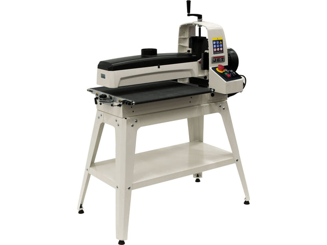 Levigatrice JET JWDS-2244 con tecnologia Sandsmart, grande capacità fino a 1120 mm e struttura compatta per falegnameria.
