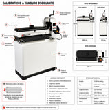 JET JWDS-2244OSC Ponceuse à cylindre oscillant 1120 mm
