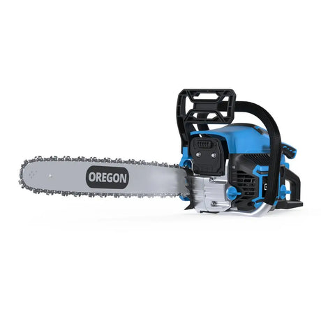 Motosega Güde KS 450-55 con motore da 55 cc, barra Oregon, sistema antivibrante e avviamento facilitato.