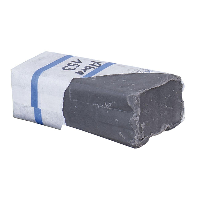 Barra di pasta abrasiva lucidante nera Abra 153 per satinatura e opacizzazione di alluminio e metalli, con elettrocorindone ad alta resistenza.
