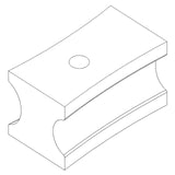 Pattino di scorrimento installato su BM 60 A per supportare la piegatura di tubi da 38,1 mm e 50,8 mm.