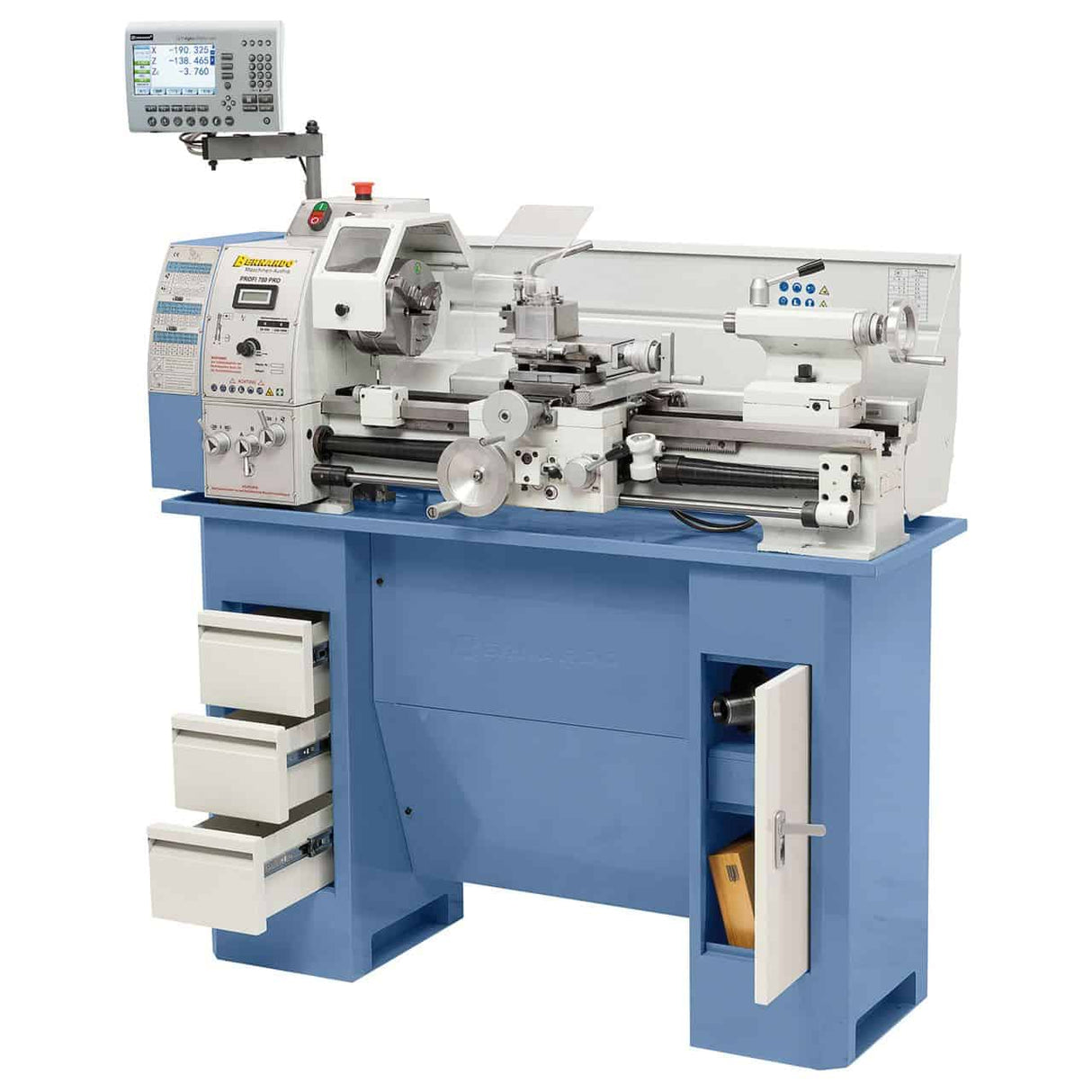 Tornio Bernardo Profi 700 PRO Vario / 400 V con DRO – Potente e preciso