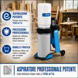 Installation d'aspiration mobile Guede GAA 65.1 1150 m³/h