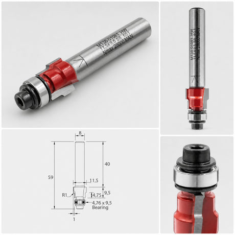 Fraise IGM M138 pour arrondir les chants