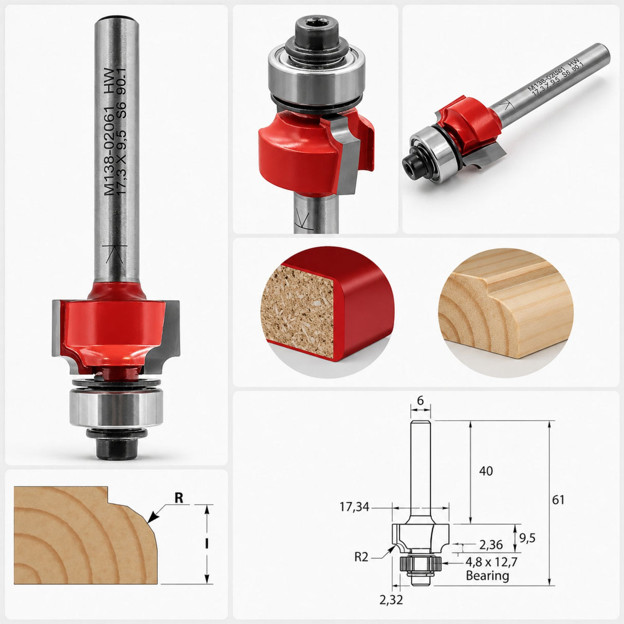 Fraise IGM M138 pour arrondir les chants