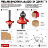 Fraise IGM M138 pour arrondir les chants