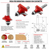 Fraise IGM M138 pour arrondir les chants