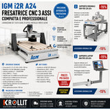 Combo Fresatrice CNC IGM i2R A24 + Supporto Originale + Supporto Laptop