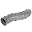 Prolunga autoportante per tubo di aspirazione da 2,5 pollici, lunga 300 mm con 9 snodi orientabili, ideale per aspirazione polveri nella tornitura del legno.