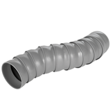 Prolunga autoportante per tubo di aspirazione da 2,5 pollici, lunga 300 mm con 9 snodi orientabili, ideale per aspirazione polveri nella tornitura del legno.