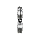 Rulli speciali Typ A4 con profilo da 1/2" installati su MSM 300 C per realizzare cordonature precise e marcate su lamiera.
