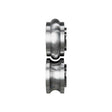 Rulli speciali Typ A5 con profilo da 1" installati su MSM 300 C per realizzare cordonature ampie e precise su lamiera.