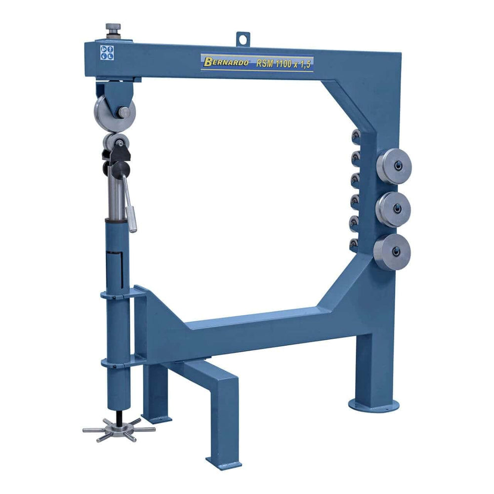 Bernardo Ruota Inglese RSM 1100 x 1,5 con gola da 1140 mm, telaio rinforzato e set completo di 10 rulli inferiori e 4 superiori.