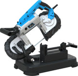 Sega a nastro Güde MBS 1100 da 1100 W per taglio metalli, utilizzabile sia su banco sia manualmente, ideale per tubi e profilati metallici.