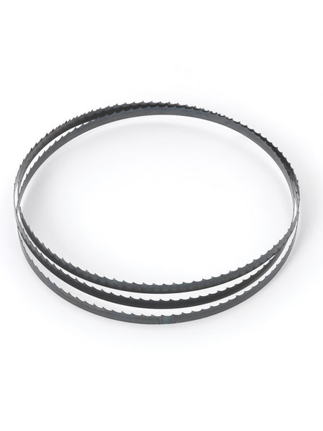 Confezione da tre lame da 111" per seghe a nastro Record Power, in larghezze da 1/4", 3/8" e 1/2", prodotte in UK per legno e lavorazioni curve o diritte.