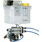 Sistema di lubrificazione a minima quantità Flott con pompa dosatrice e ugello micro-fine, compatibile con macchine 30–40 Plus.