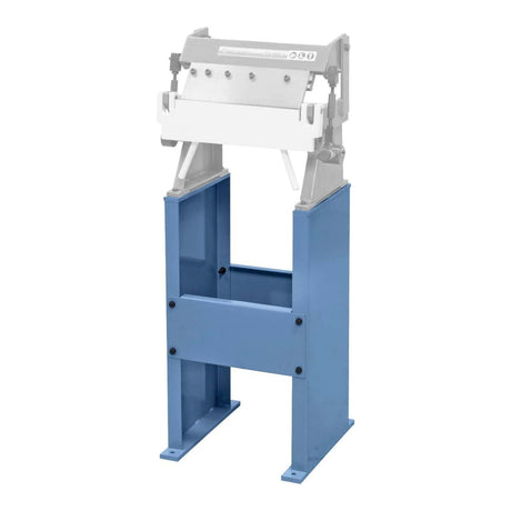 Supporto modello E installato sotto SB 305 S per garantire stabilità e sicurezza durante le lavorazioni in officina.