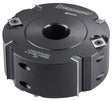 Testa per battuta Ø125 mm con 4 taglienti e 4 controtaglienti, altezza 50 mm e foro 30 mm, ideale per battute e spigoli su legno massello o pannelli.