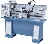 Tornio Bernardo Hobby 910 G 230 Volt con mandrino da 160 mm, basamento incluso e avanzamenti automatici per lavorazioni di precisione.