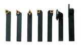 Utensile da tornio con placchette amovibili HM 8 mm, 7-pezzi, kit A