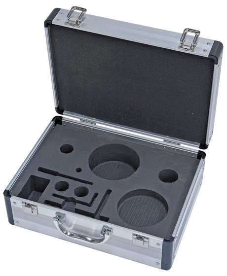 Valigetta in alluminio resistente per mandrino M 95 con interno protettivo sagomato, ideale per trasporto e protezione in officina.