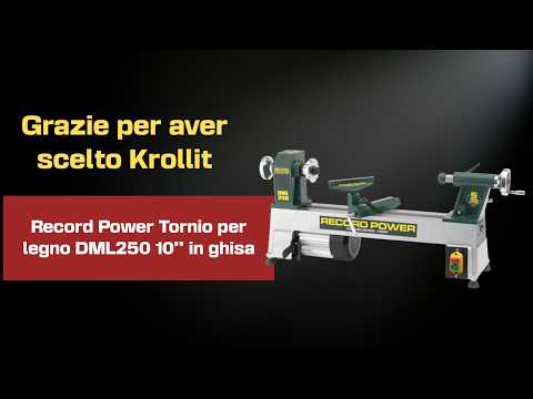 Record Power Tornio per legno DML250 10” in ghisa – 230 V